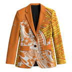 Personalized Greater Western Sydney Giants Blazer Polynesian Tribal Giant Mascot With Hibiscus Floral Art