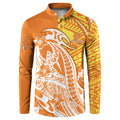 Personalized Greater Western Sydney Giants Button Sweatshirt Polynesian Tribal Giant Mascot With Hibiscus Floral Art