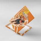 Personalized Greater Western Sydney Giants Canvas Wall Art Polynesian Tribal Giant Mascot With Hibiscus Floral Art