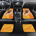 Personalized Greater Western Sydney Giants Car Mats Polynesian Tribal Giant Mascot With Hibiscus Floral Art