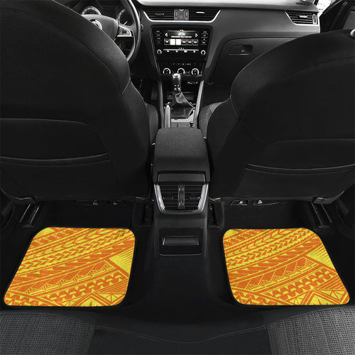 Personalized Greater Western Sydney Giants Car Mats Polynesian Tribal Giant Mascot With Hibiscus Floral Art