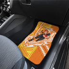 Personalized Greater Western Sydney Giants Car Mats Polynesian Tribal Giant Mascot With Hibiscus Floral Art