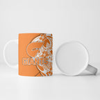 Personalized Greater Western Sydney Giants Ceramic Mug Polynesian Tribal Giant Mascot With Hibiscus Floral Art