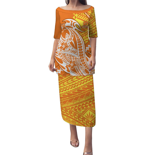 Personalized Greater Western Sydney Giants Family Matching Puletasi and Hawaiian Shirt Polynesian Tribal Giant Mascot With Hibiscus Floral Art