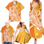 Personalized Greater Western Sydney Giants Family Matching Summer Maxi Dress and Hawaiian Shirt Polynesian Tribal Giant Mascot With Hibiscus Floral Art