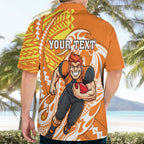 Personalized Greater Western Sydney Giants Hawaiian Shirt Polynesian Tribal Giant Mascot With Hibiscus Floral Art