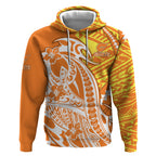 Personalized Greater Western Sydney Giants Hoodie Polynesian Tribal Giant Mascot With Hibiscus Floral Art
