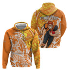 Personalized Greater Western Sydney Giants Hoodie Polynesian Tribal Giant Mascot With Hibiscus Floral Art