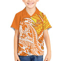 Personalized Greater Western Sydney Giants Kid Hawaiian Shirt Polynesian Tribal Giant Mascot With Hibiscus Floral Art