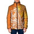 Personalized Greater Western Sydney Giants Padded Jacket Polynesian Tribal Giant Mascot With Hibiscus Floral Art