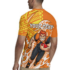 Personalized Greater Western Sydney Giants Rugby Jersey Polynesian Tribal Giant Mascot With Hibiscus Floral Art