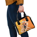Personalized Greater Western Sydney Giants Shoulder Handbag Polynesian Tribal Giant Mascot With Hibiscus Floral Art