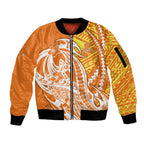 Personalized Greater Western Sydney Giants Sleeve Zip Bomber Jacket Polynesian Tribal Giant Mascot With Hibiscus Floral Art