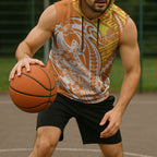 Personalized Greater Western Sydney Giants Sleeveless Hoodie Polynesian Tribal Giant Mascot With Hibiscus Floral Art