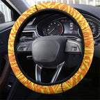 Greater Western Sydney Giants Steering Wheel Cover Polynesian Tribal Giant Mascot With Hibiscus Floral Art