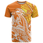 Personalized Greater Western Sydney Giants T Shirt Polynesian Tribal Giant Mascot With Hibiscus Floral Art