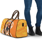 Personalized Greater Western Sydney Giants Travel Bag Polynesian Tribal Giant Mascot With Hibiscus Floral Art
