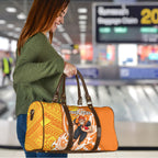 Personalized Greater Western Sydney Giants Travel Bag Polynesian Tribal Giant Mascot With Hibiscus Floral Art