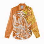 Personalized Greater Western Sydney Giants Women Casual Shirt Polynesian Tribal Giant Mascot With Hibiscus Floral Art