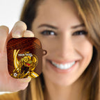 Personalized Hawthorn Hawks AirPods Case Polynesian Tribal Hawk Mascot With Hibiscus Flower Art