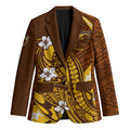 Personalized Hawthorn Hawks Blazer Polynesian Tribal Hawk Mascot With Hibiscus Flower Art