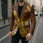 Personalized Hawthorn Hawks Blazer Polynesian Tribal Hawk Mascot With Hibiscus Flower Art