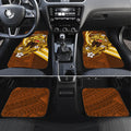 Personalized Hawthorn Hawks Car Mats Polynesian Tribal Hawk Mascot With Hibiscus Flower Art