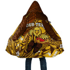 Personalized Hawthorn Hawks Cloak Polynesian Tribal Hawk Mascot With Hibiscus Flower Art