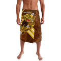 Personalized Hawthorn Hawks Lavalava Polynesian Tribal Hawk Mascot With Hibiscus Flower Art