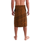 Personalized Hawthorn Hawks Lavalava Polynesian Tribal Hawk Mascot With Hibiscus Flower Art