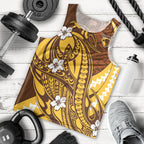 Personalized Hawthorn Hawks Men Tank Top Polynesian Tribal Hawk Mascot With Hibiscus Flower Art