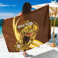 Personalized Hawthorn Hawks Sarong Polynesian Tribal Hawk Mascot With Hibiscus Flower Art