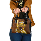 Personalized Hawthorn Hawks Shoulder Handbag Polynesian Tribal Hawk Mascot With Hibiscus Flower Art