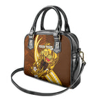 Personalized Hawthorn Hawks Shoulder Handbag Polynesian Tribal Hawk Mascot With Hibiscus Flower Art