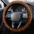 Hawthorn Hawks Steering Wheel Cover Polynesian Tribal Hawk Mascot With Hibiscus Flower Art