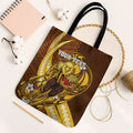 Personalized Hawthorn Hawks Tote Bag Polynesian Tribal Hawk Mascot With Hibiscus Flower Art