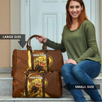 Personalized Hawthorn Hawks Travel Bag Polynesian Tribal Hawk Mascot With Hibiscus Flower Art