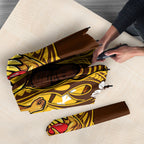 Personalized Hawthorn Hawks Umbrella Polynesian Tribal Hawk Mascot With Hibiscus Flower Art