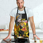 Personalized Richmond Tigers Apron Polynesian Tribal Tiger Mascot With Hibiscus Floral Art