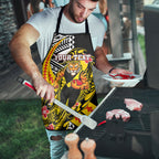 Personalized Richmond Tigers Apron Polynesian Tribal Tiger Mascot With Hibiscus Floral Art