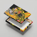 Personalized Richmond Tigers Canvas Wall Art Polynesian Tribal Tiger Mascot With Hibiscus Floral Art