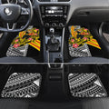 Personalized Richmond Tigers Car Mats Polynesian Tribal Tiger Mascot With Hibiscus Floral Art