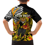 Personalized Richmond Tigers Family Matching Tank Maxi Dress and Hawaiian Shirt Polynesian Tribal Tiger Mascot With Hibiscus Floral Art