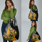 Personalized Richmond Tigers Grocery Bag Polynesian Tribal Tiger Mascot With Hibiscus Floral Art