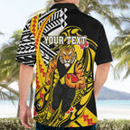 Personalized Richmond Tigers Hawaiian Shirt Polynesian Tribal Tiger Mascot With Hibiscus Floral Art