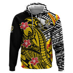 Personalized Richmond Tigers Hoodie Polynesian Tribal Tiger Mascot With Hibiscus Floral Art