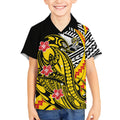 Personalized Richmond Tigers Kid Hawaiian Shirt Polynesian Tribal Tiger Mascot With Hibiscus Floral Art