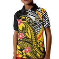 Personalized Richmond Tigers Kid Polo Shirt Polynesian Tribal Tiger Mascot With Hibiscus Floral Art