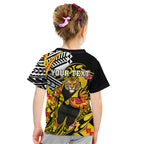 Personalized Richmond Tigers Kid T Shirt Polynesian Tribal Tiger Mascot With Hibiscus Floral Art
