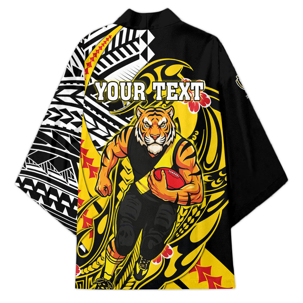 Personalized Richmond Tigers Kimono Polynesian Tribal Tiger Mascot With Hibiscus Floral Art